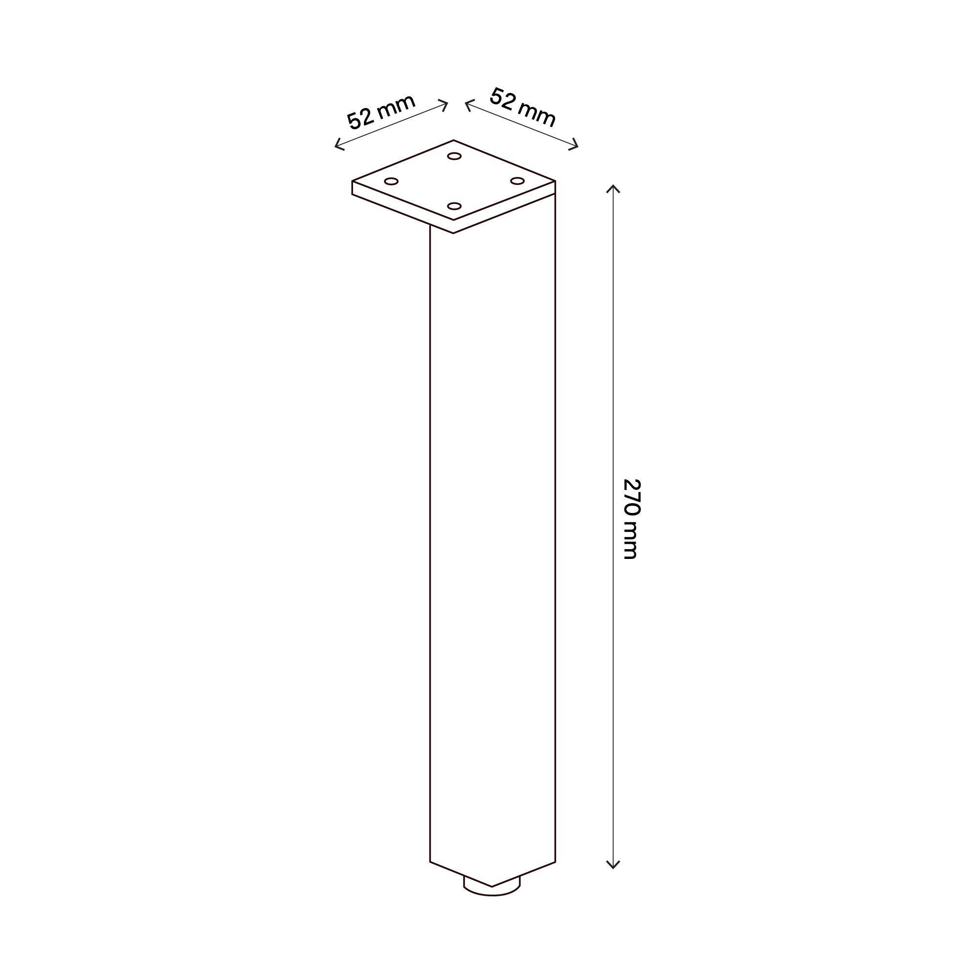Aruna Gloss Chrome effect ABS plastic Adjustable Cabinet feet (W)52mm, Pack of 2