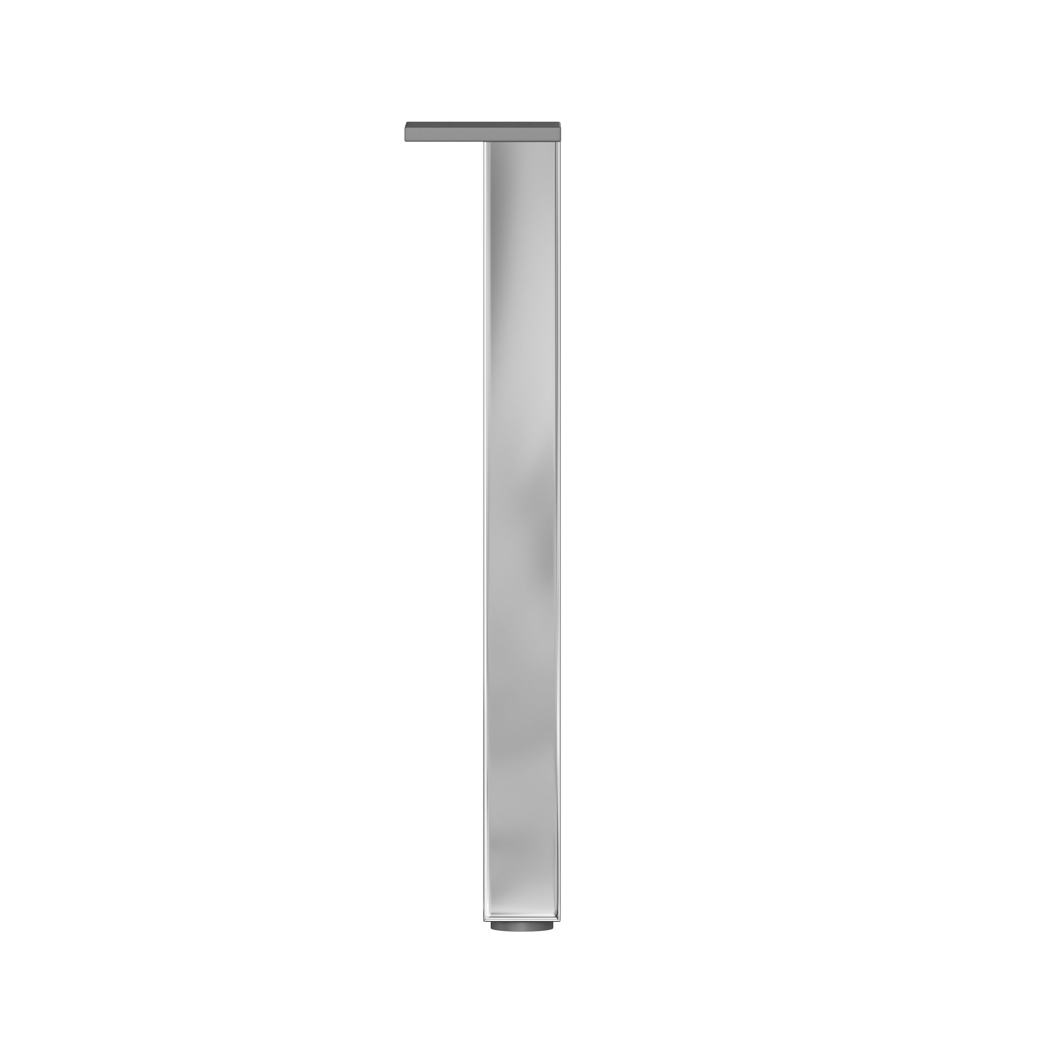 Aruna Gloss Chrome effect ABS plastic Adjustable Cabinet feet (W)52mm, Pack of 2