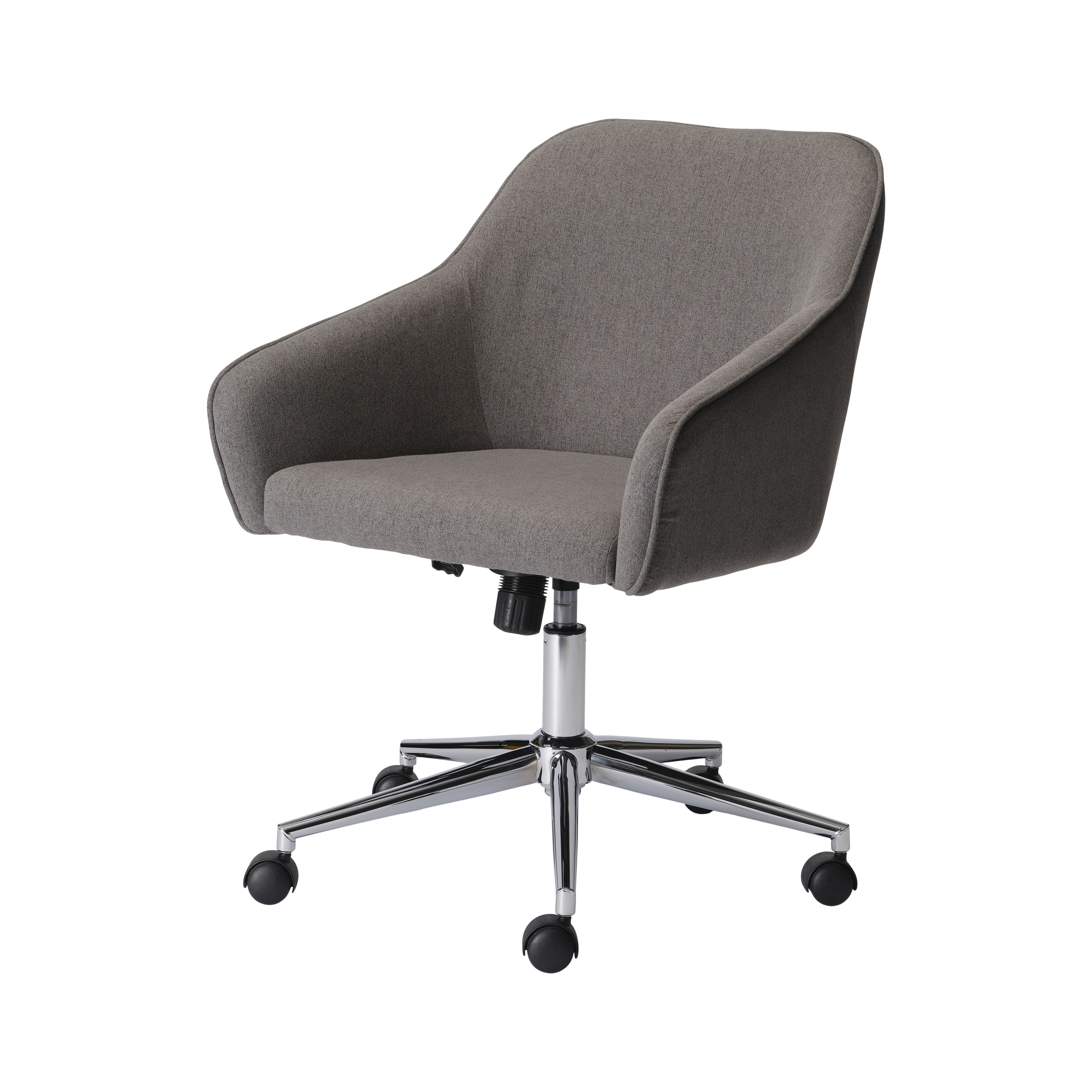 Arvor Dark grey Linen effect Office chair H 945mm W 620mm D