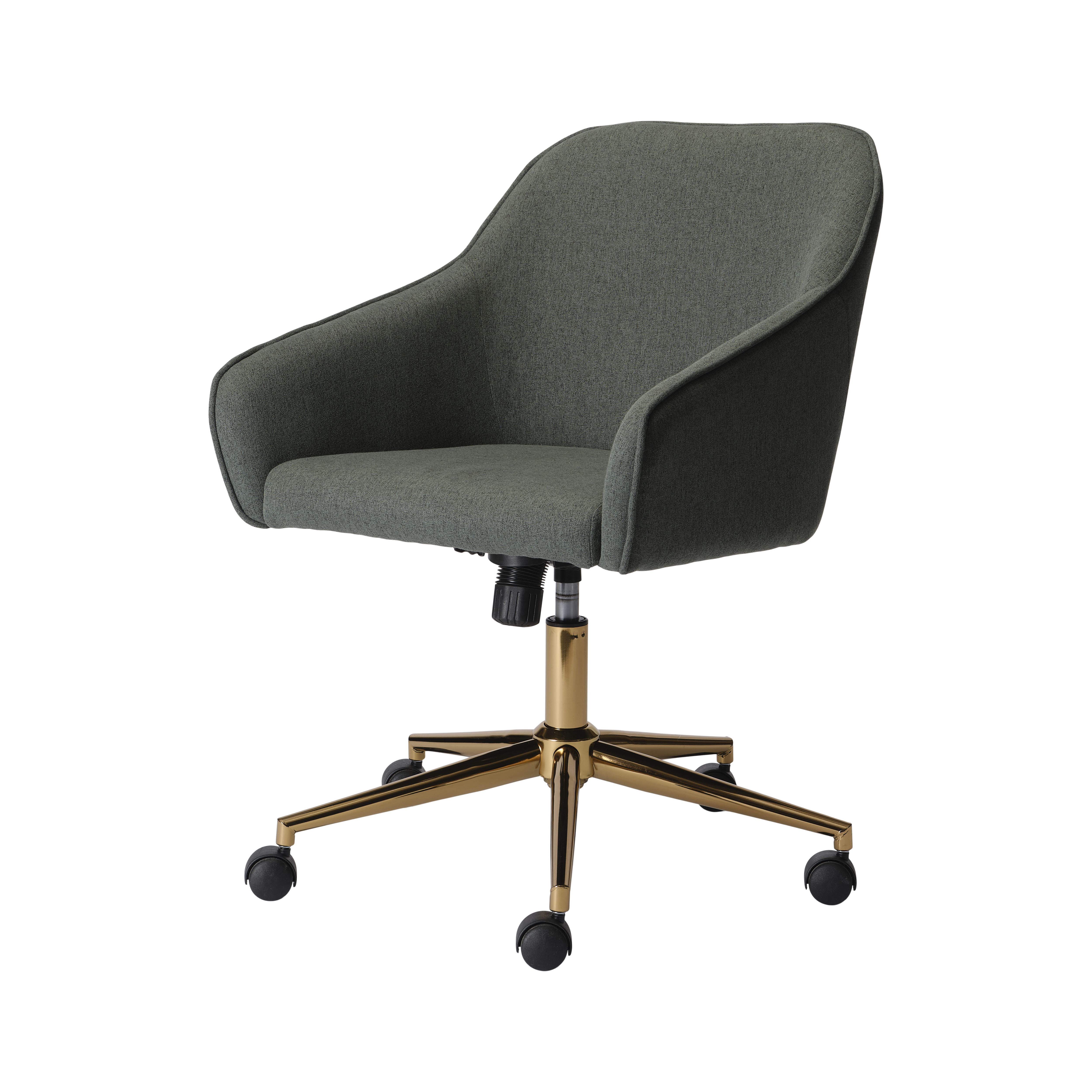 Arvor Green Linen effect Office chair H 945mm W 620mm D 640mm