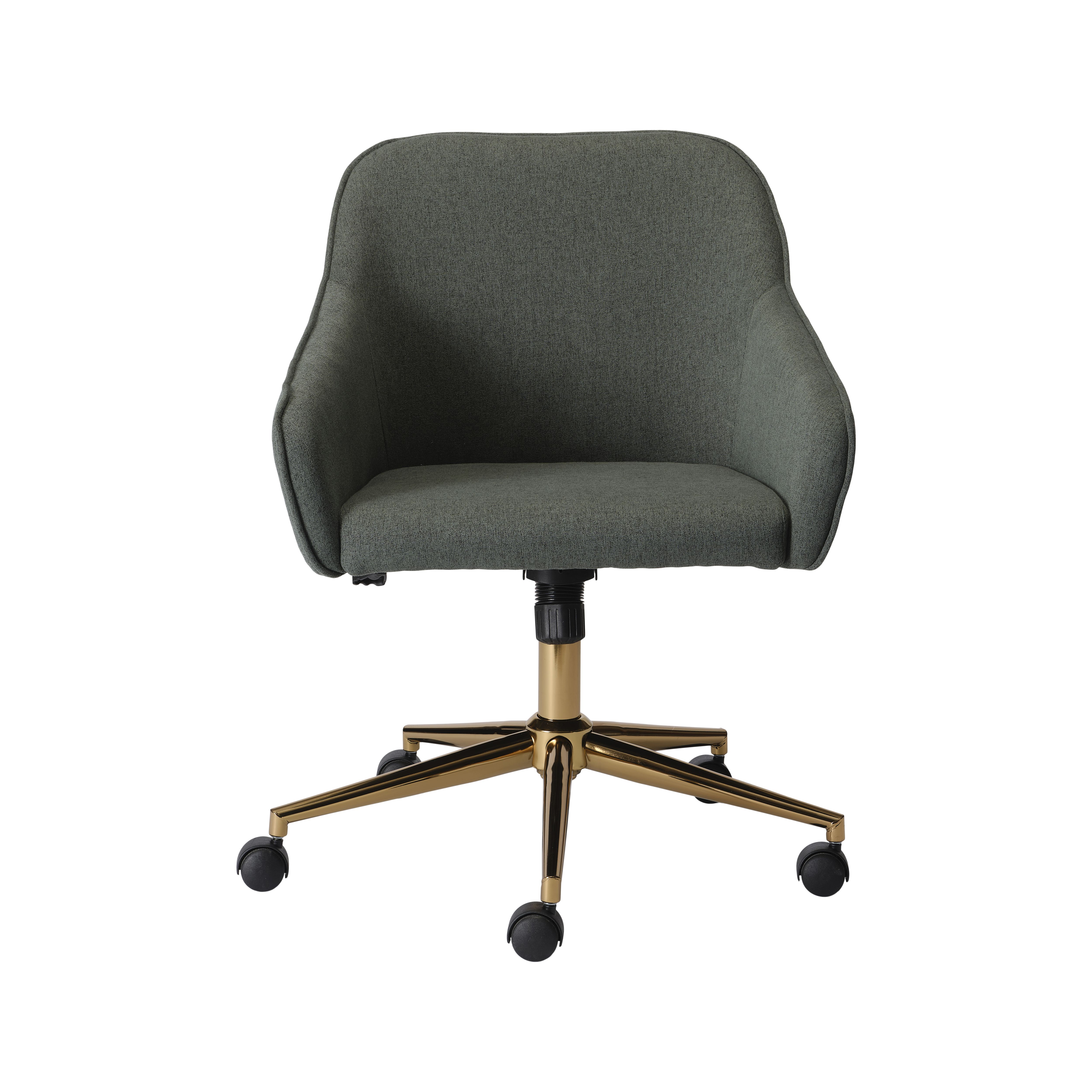 Arvor Green Linen effect Office chair H 945mm W 620mm D 640mm