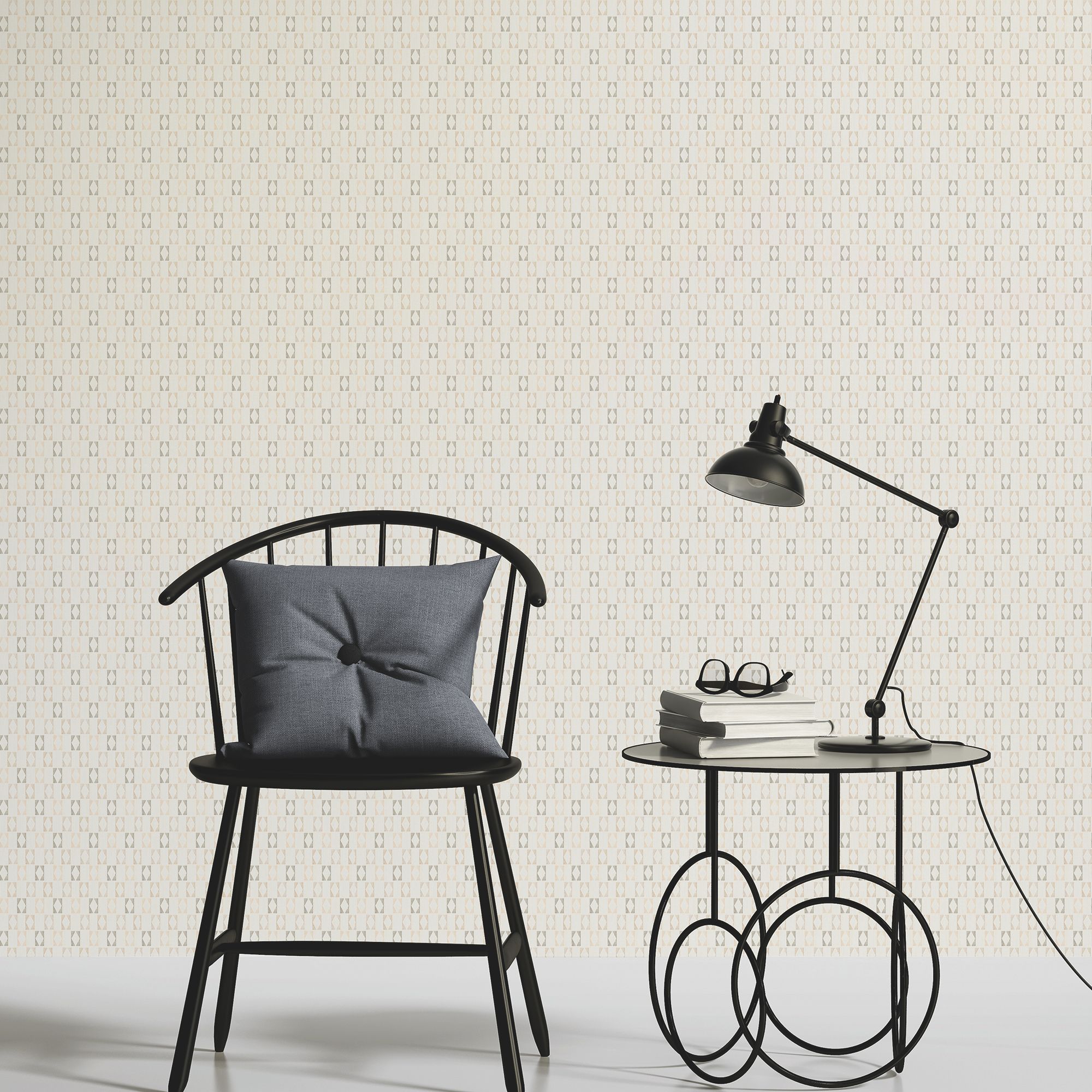 As Creation Bjorn Beige, grey & orange Geometric Textured Wallpaper
