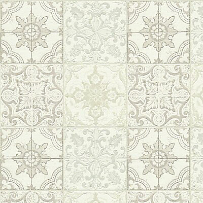 White Mosaic Tile Textured Wallpaper, Mosaic Tile Wallpaper