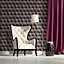 As Creation New england Grey Padded leather Smooth Wallpaper