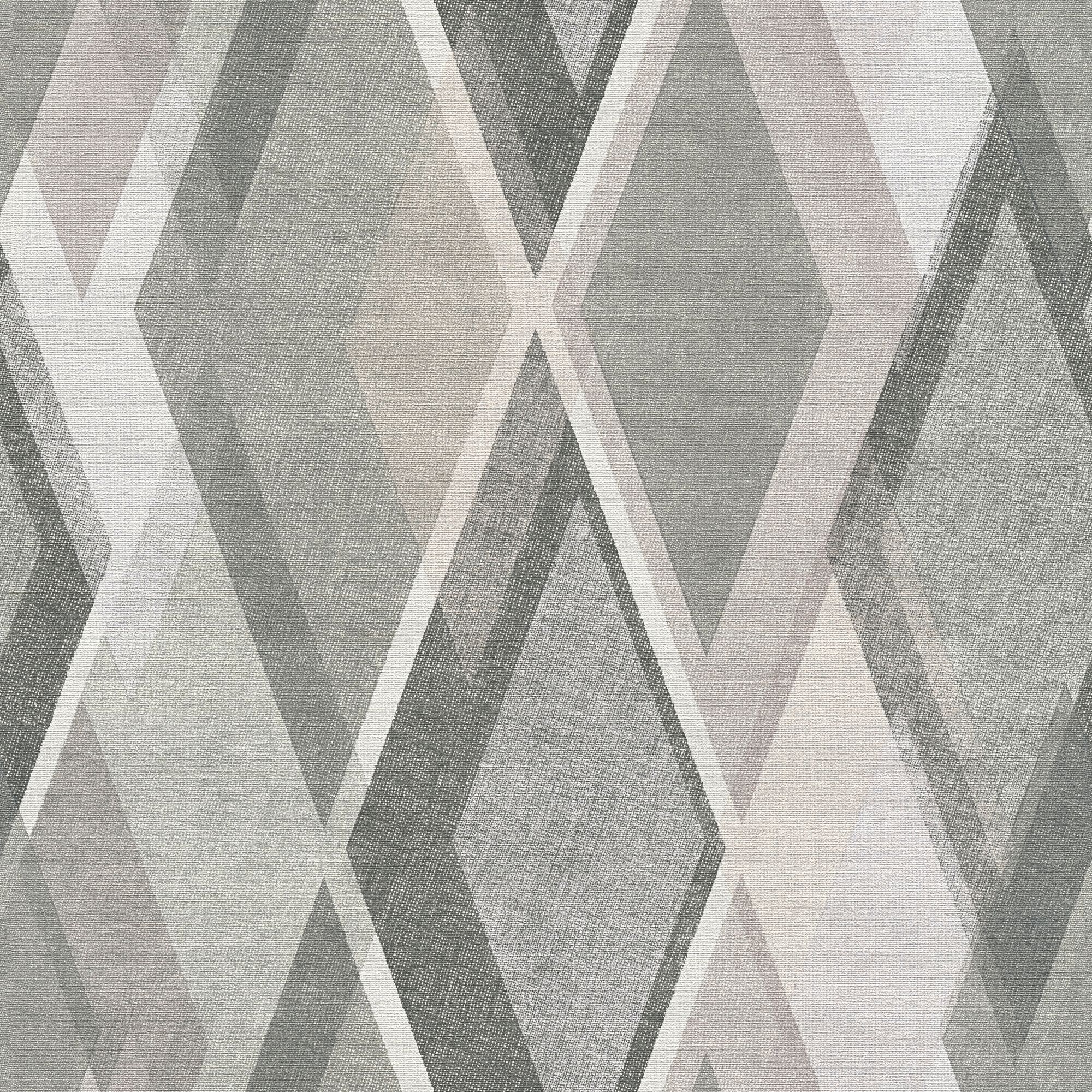 As Creation Pop colours Cream & grey Geometric 3D effect Textured