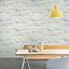 As Creation Wall Fashion Painterly Blue Texture Metallic effect Embossed Wallpaper