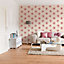 As Creation Xray Red & white Floral Pearl effect Textured Wallpaper