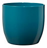 Ashburn Brushed Blue Ceramic Plant pot (Dia)45cm