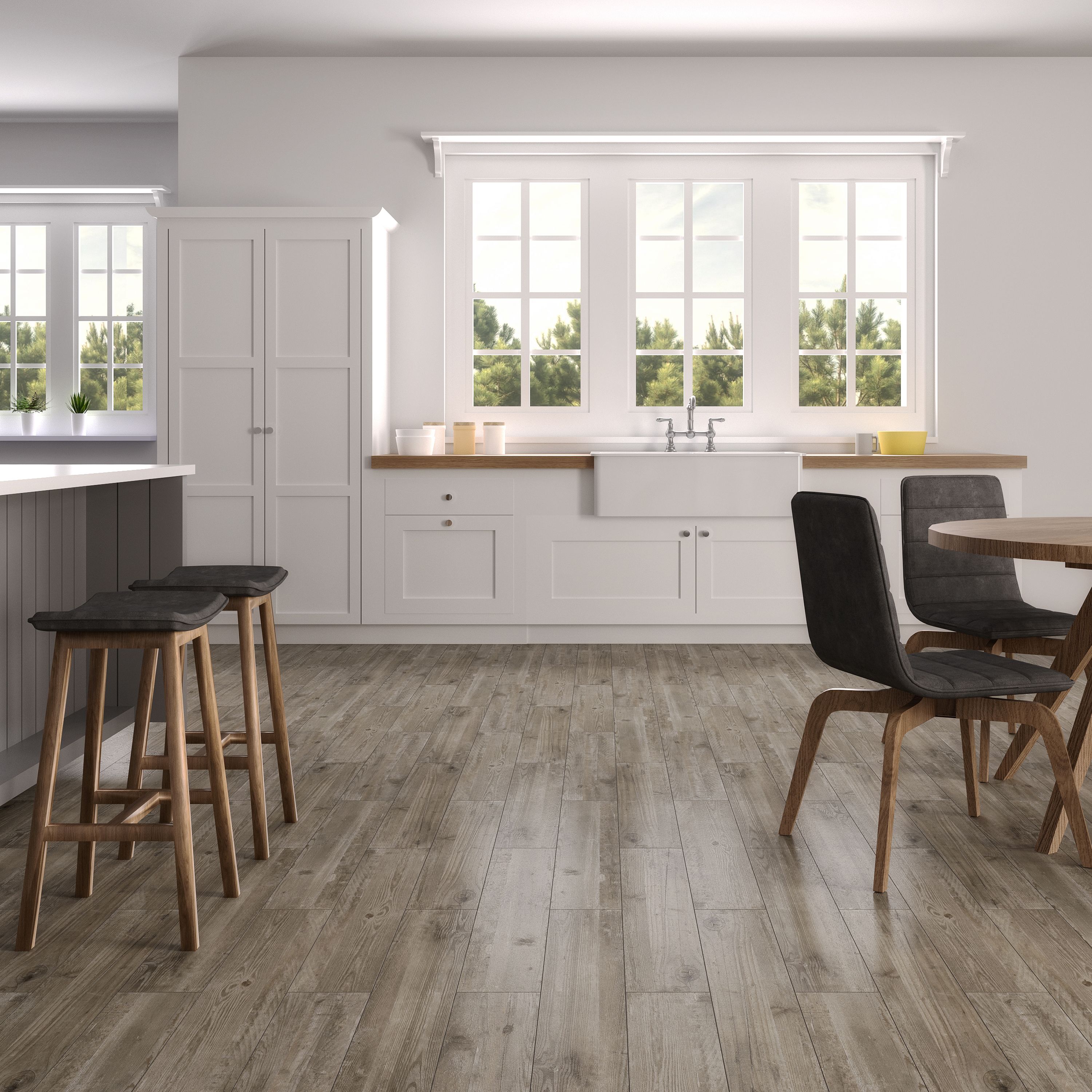 Ashdown Beige Matt Wood effect Porcelain Indoor Wall & floor Tile, Pack of 8, (L)900mm (W)150mm