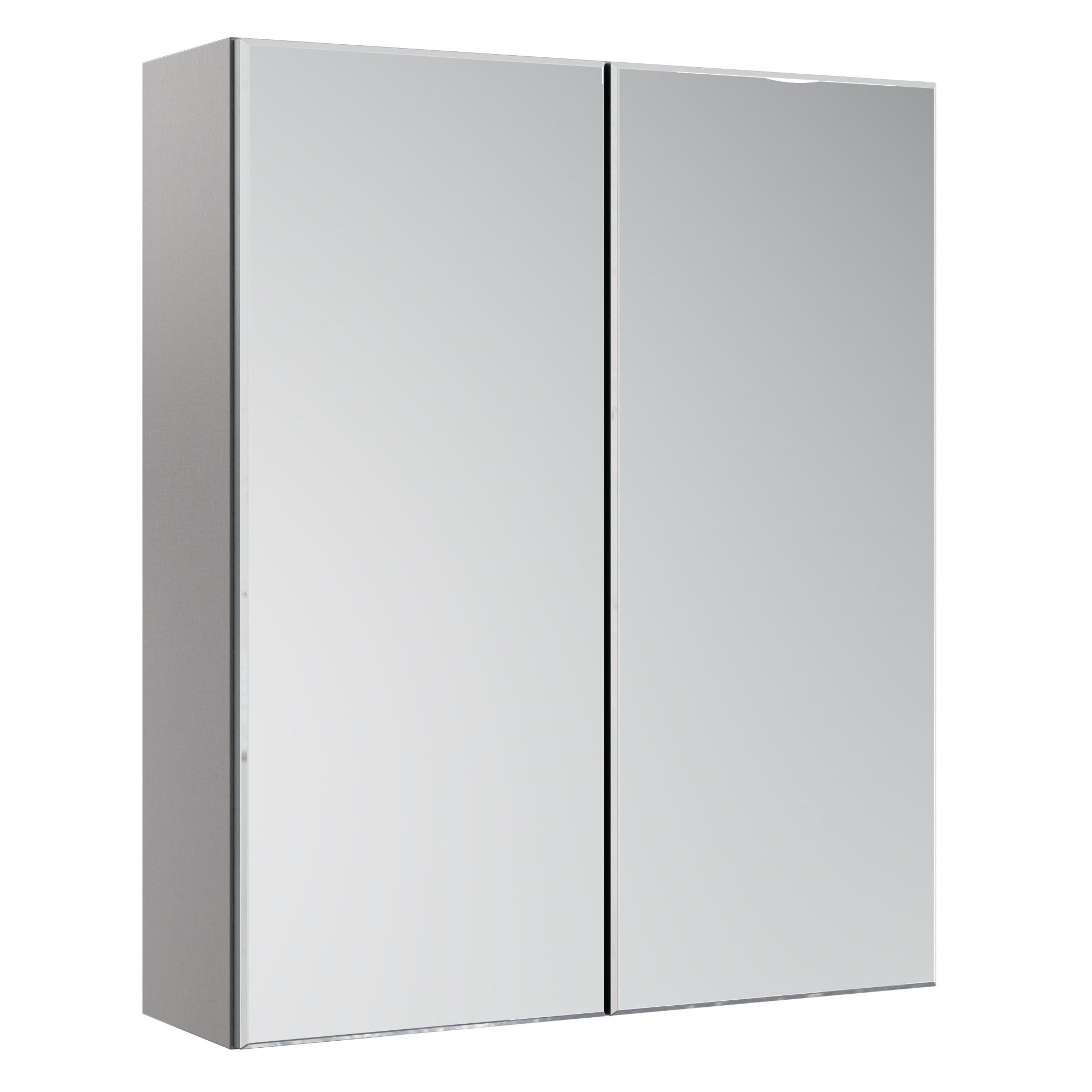 Ashford Double Bathroom Wall cabinet With 2 mirror doors (H)72cm (W)59 ...