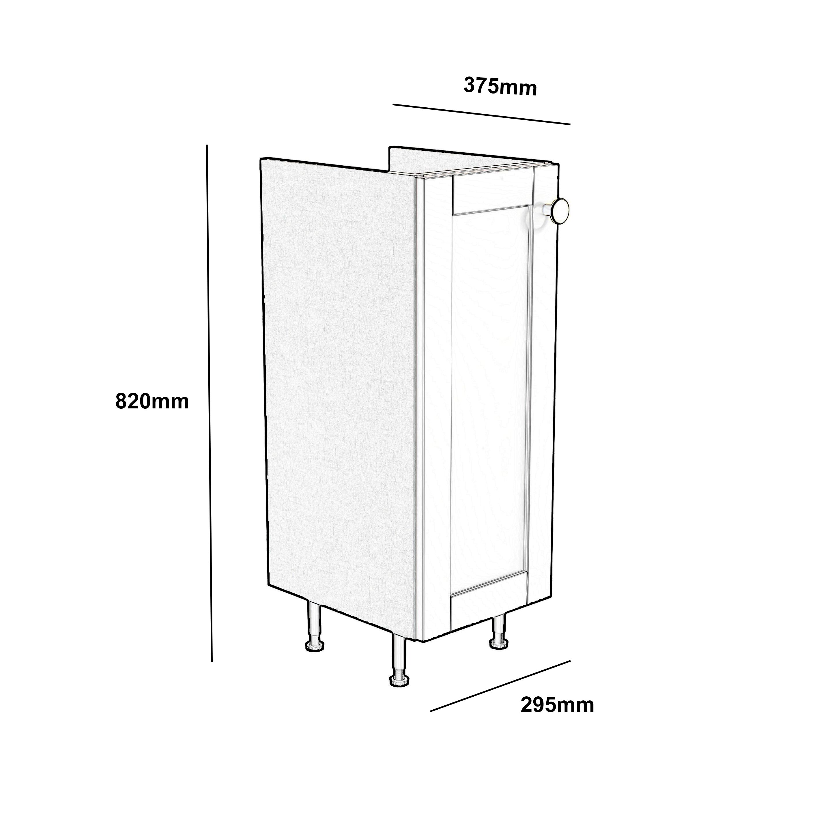 Ashford Matt Dusty grey Shaker Freestanding Base unit (W)295mm (H)820mm