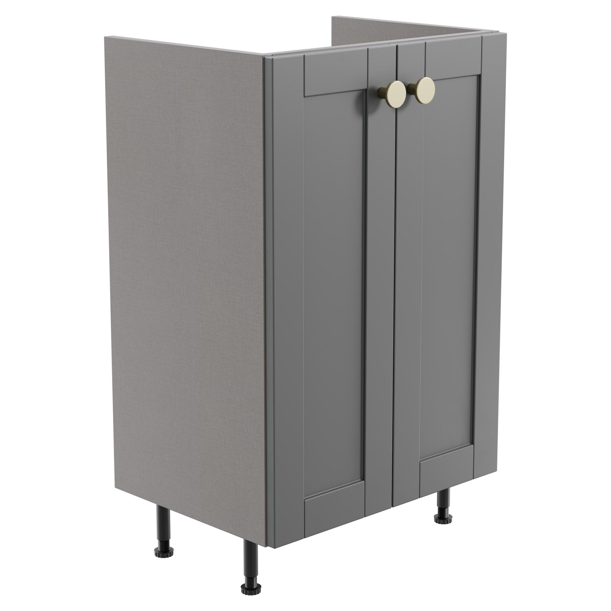 Ashford Matt Dusty grey Shaker Freestanding Base unit (W)495mm (H)820mm