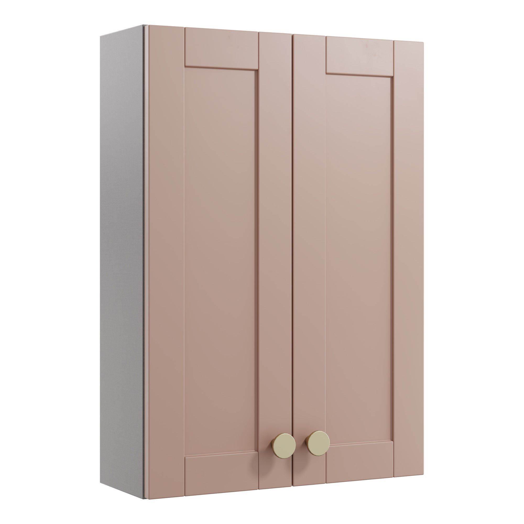 Ashford Matt Dusty pink Shaker Double Wall cabinet (W)495mm (H)720mm