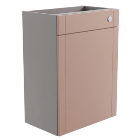 Ashford Matt Dusty pink Shaker Freestanding Toilet cabinet (H)820mm (W)600mm