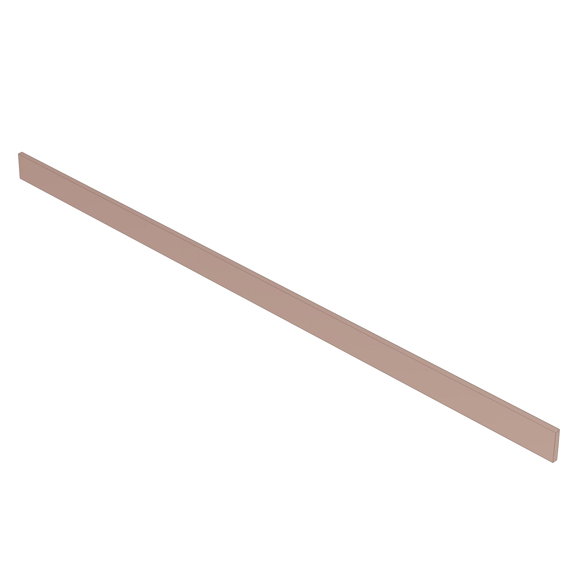 Ashford Matt Dusty pink Straight Plinth (L)2400mm