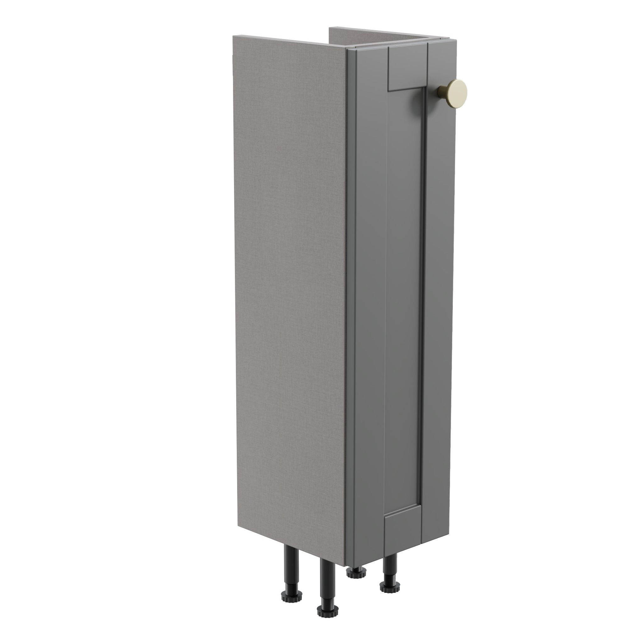 Ashford Matt Grey Freestanding Single Bathroom Cabinet (H) 820mm (W) 200mm