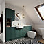 Ashford Matt Kombu green Shaker Double Freestanding Bathroom Vanity Cabinet (W)595mm (H)820mm