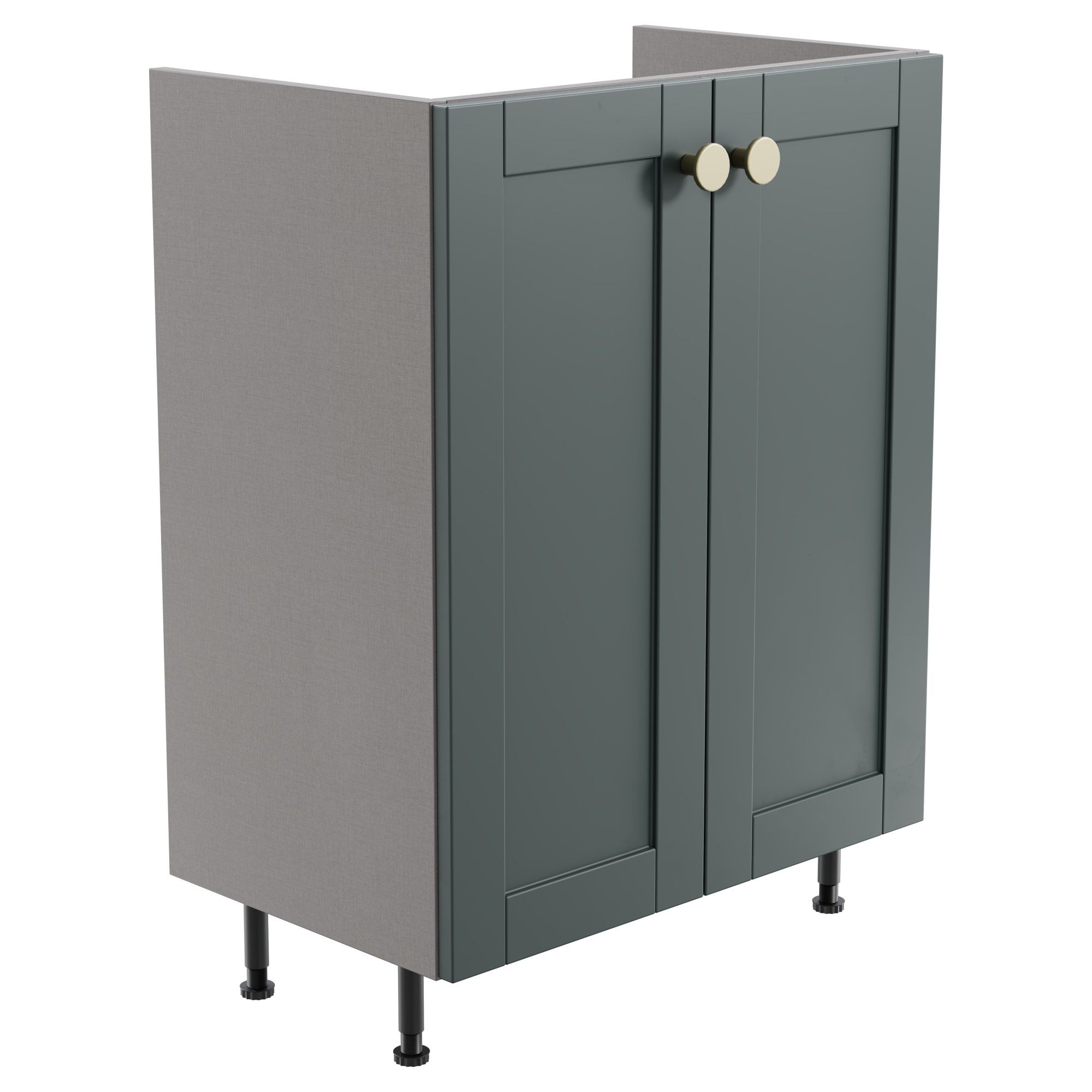 Ashford Matt Kombu green Shaker Freestanding Base unit (W)595mm (H)820mm