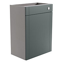 Ashford Matt Kombu green Shaker Freestanding Toilet Cabinet (W)595mm (H)820mm