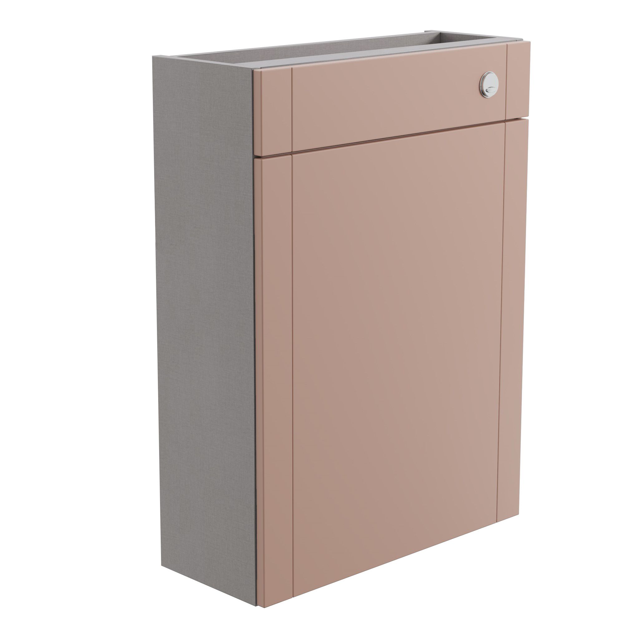 Ashford Matt Pink Contemporary Freestanding Slimline Toilet cabinet (H)820mm x (W)600mm