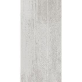 Ashlar Crafted Grey Matt Scored Stone effect Ceramic Wall Tile Sample