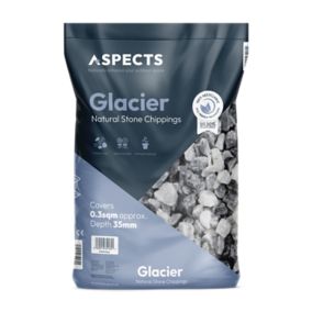 Aspects 35mm Natural aggregate Decorative chippings, Large 15kg Bag