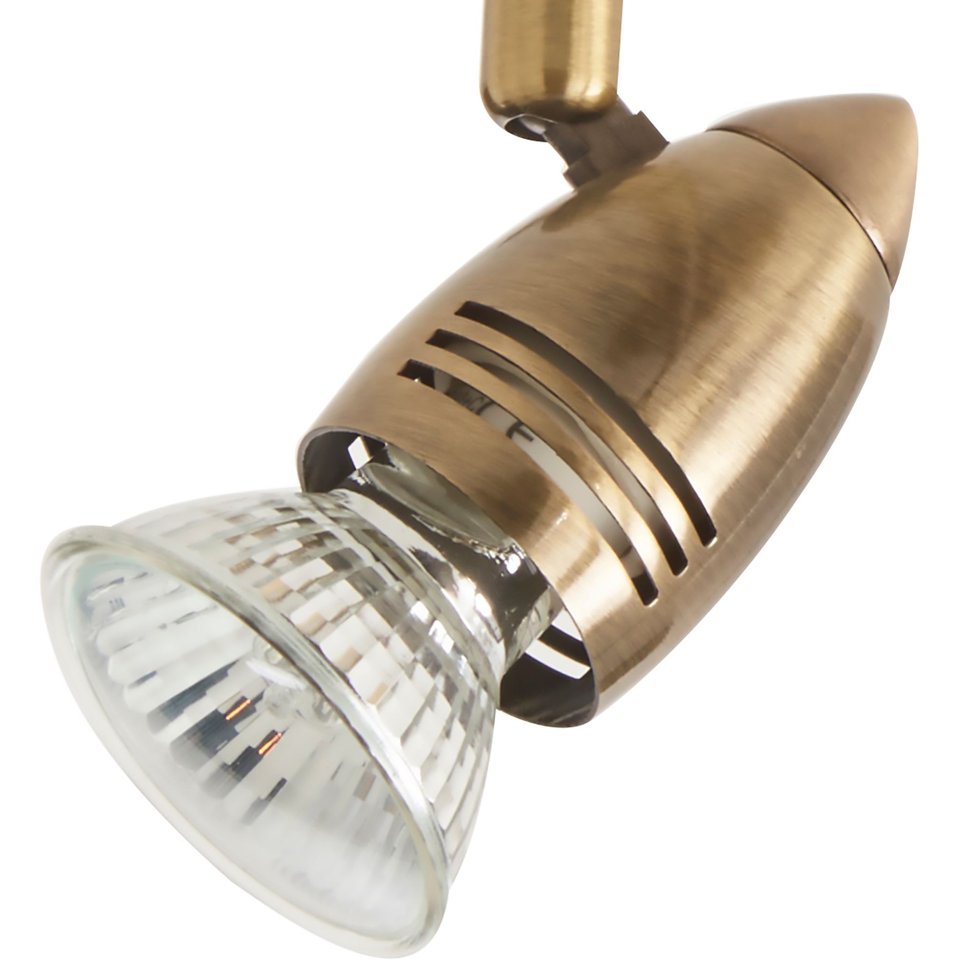 Aspis Antique brass effect 2 Light Spotlight