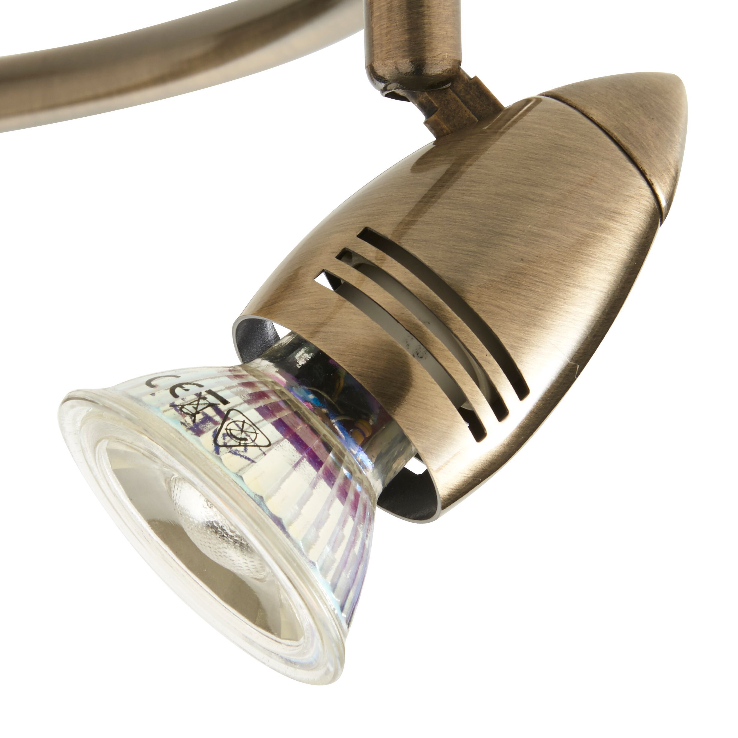 Aspis Antique brass effect 3 Light Spotlight