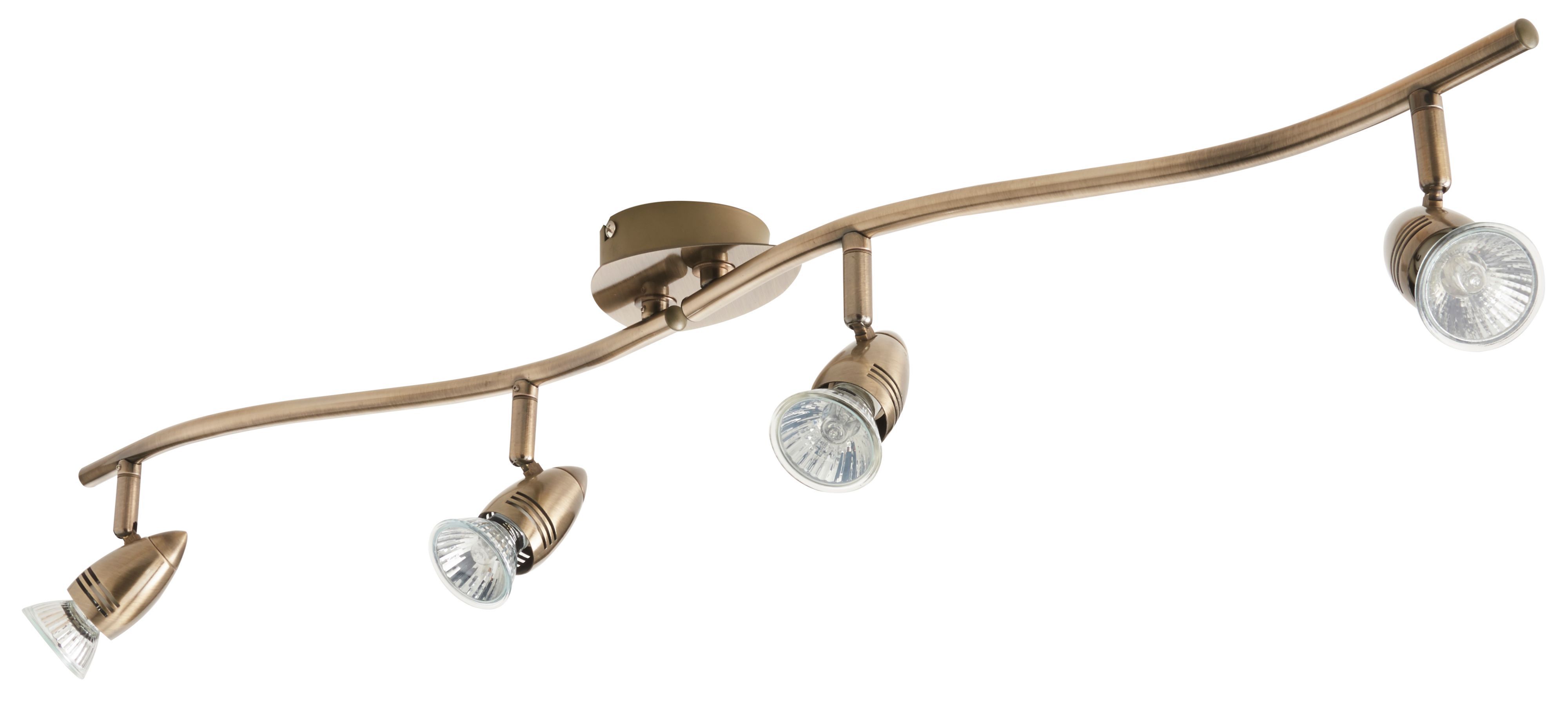 Aspis Antique brass effect 4 Light Spotlight
