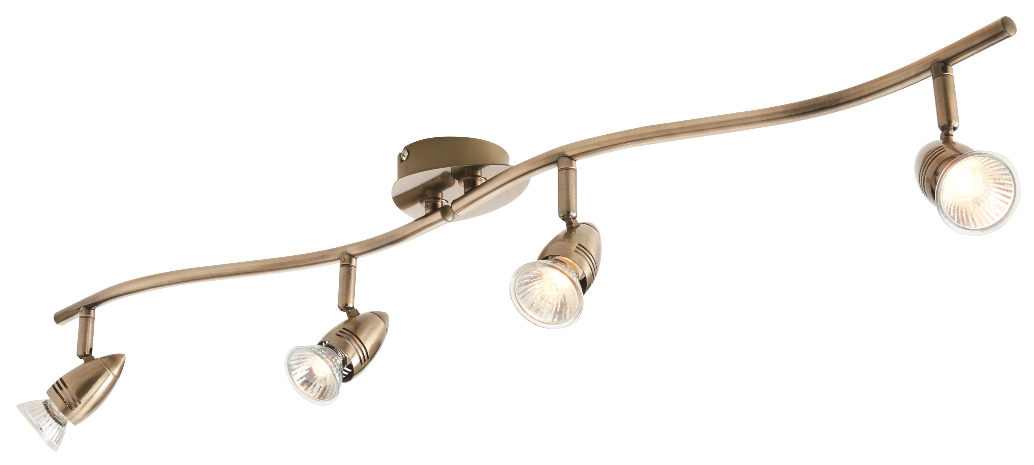 Aspis Antique brass effect 4 Light Spotlight