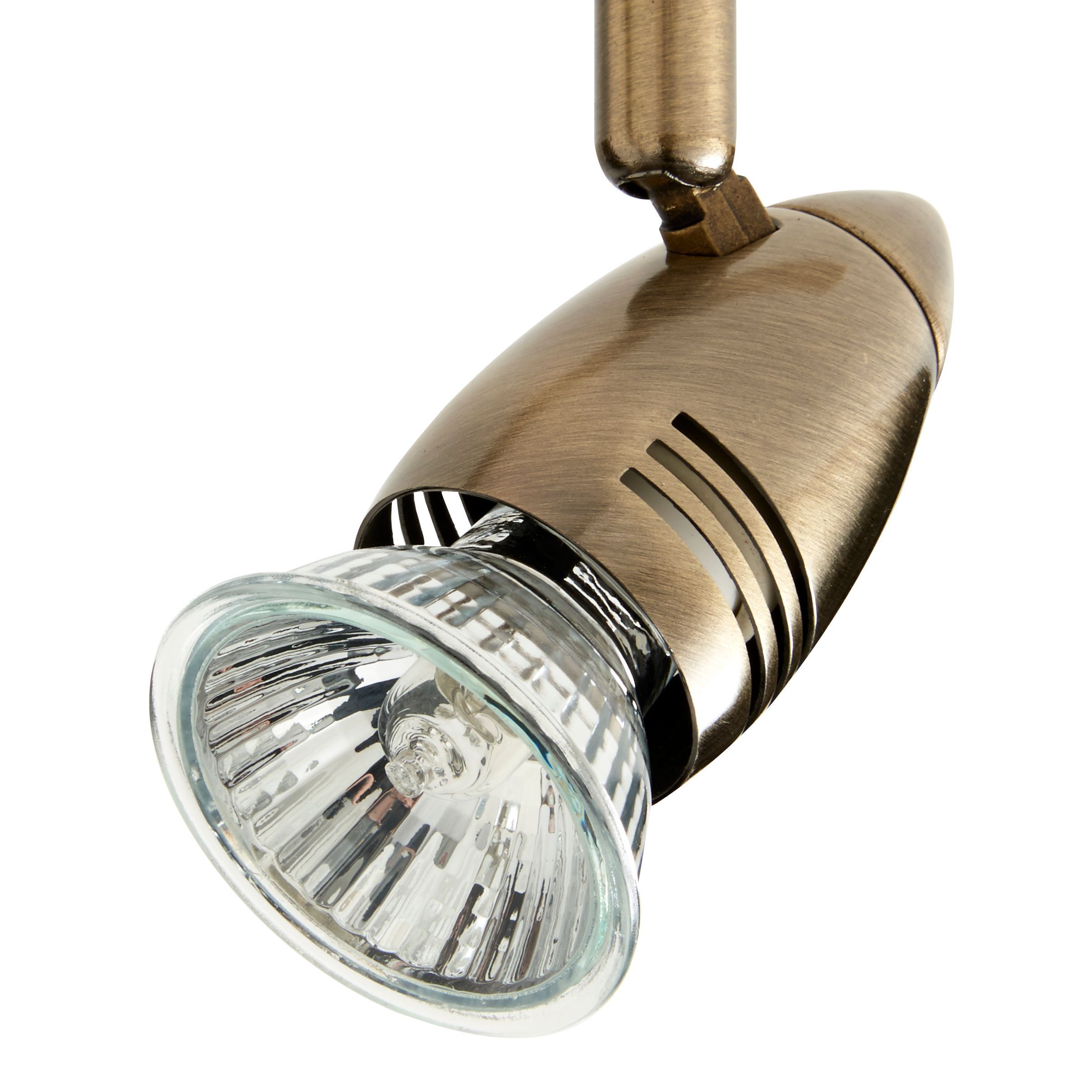 Aspis Antique brass effect 4 Light Spotlight