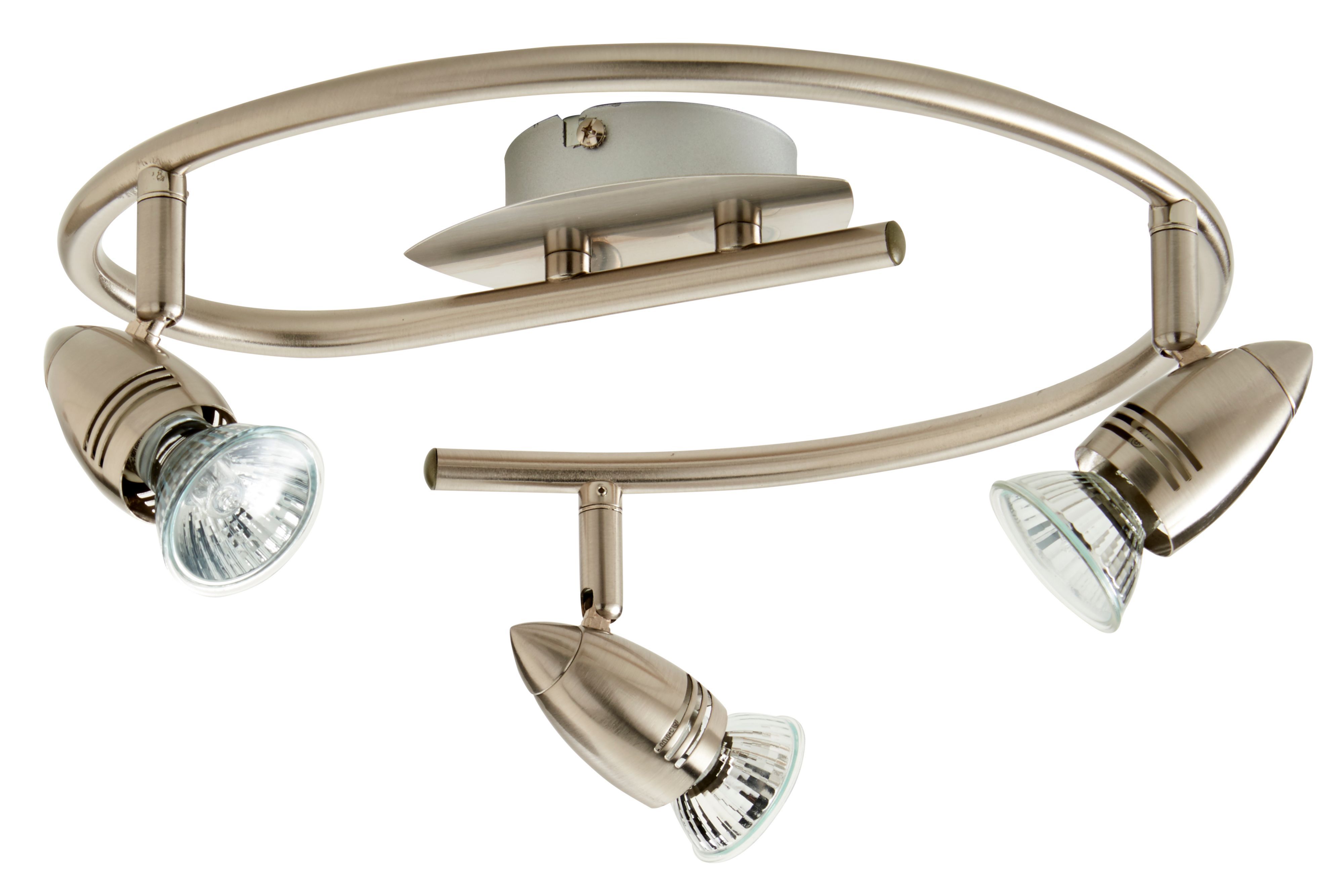 Aspis Satin Chrome effect 3 Light Spotlight