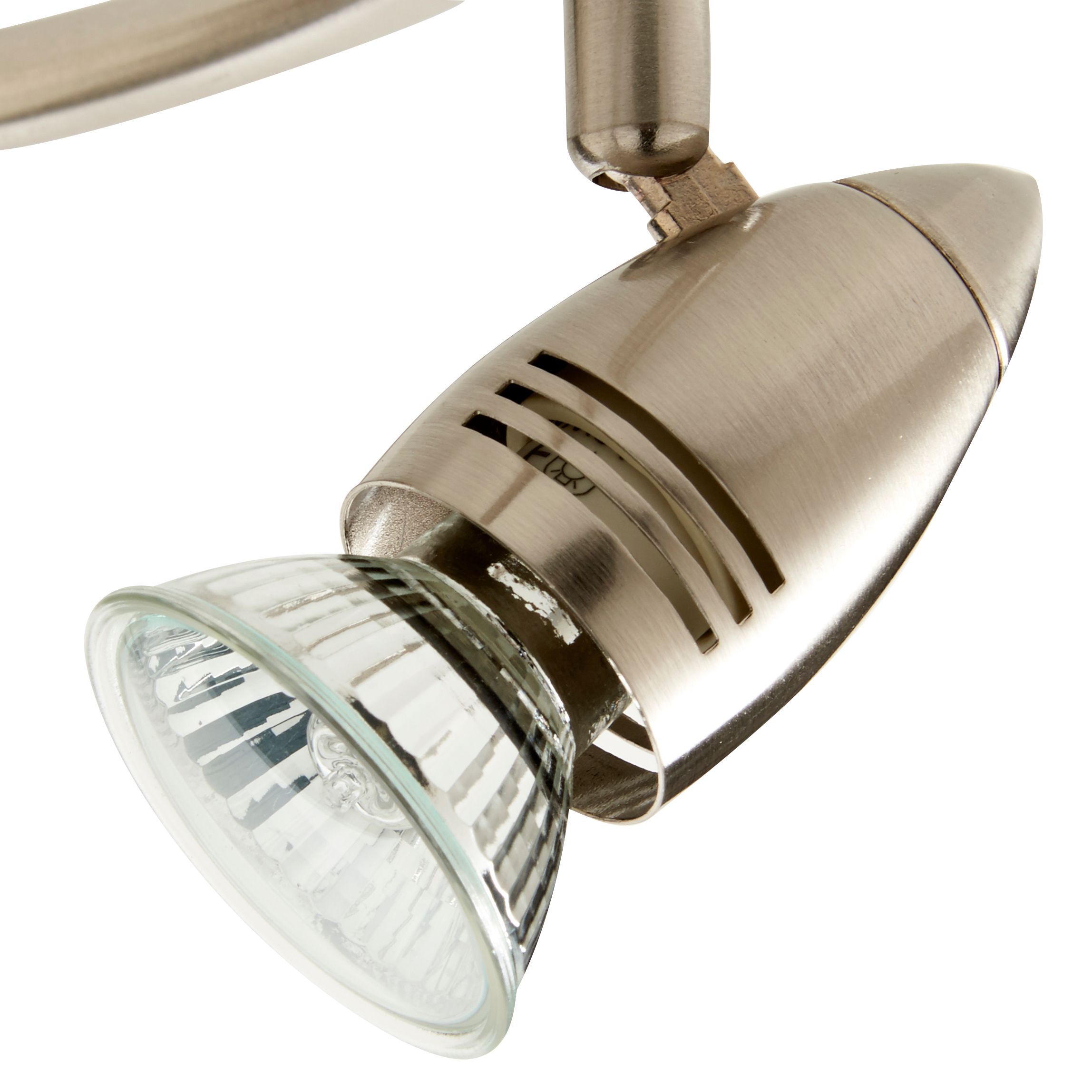 Aspis Satin Chrome effect 3 Light Spotlight