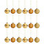 Assorted Gold effect Baubles, Pack of 18