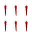 Assorted Red Icicle Bauble, Pack of 6