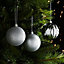 Assorted Silver effect Baubles, Pack of 6