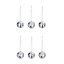 Assorted Silver effect Bell Decorations, Pack of 6