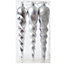 Assorted Silver Icicle Bauble, Pack of 6
