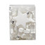 Assorted White Star & tree Bauble, Pack of 12