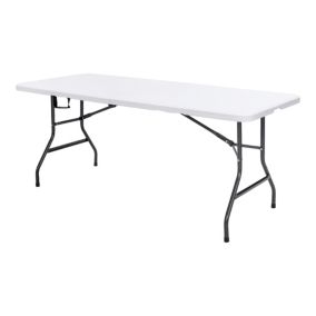 Astano White Plastic Foldable 6 seater Rectangular Dining table