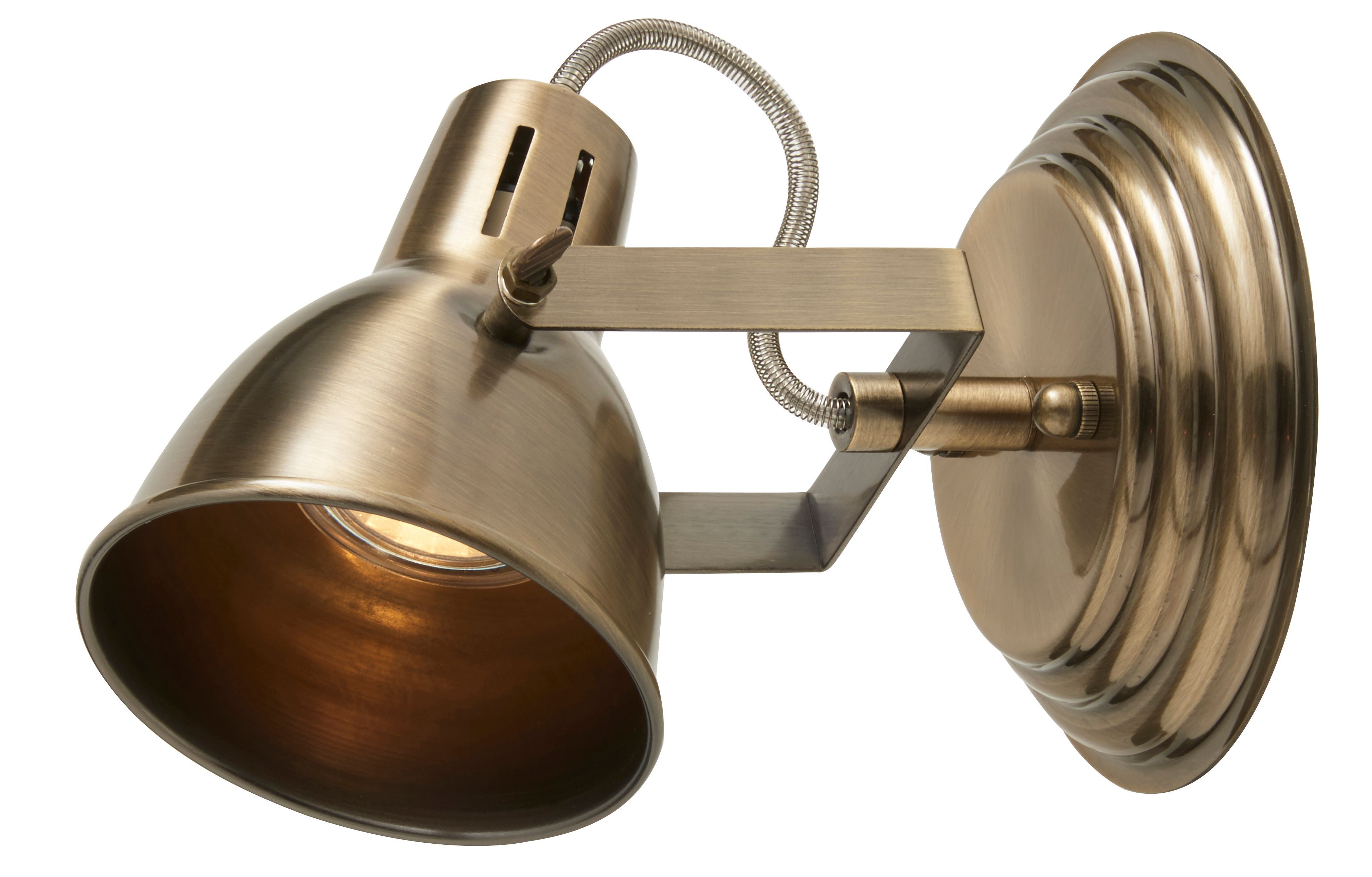 Asterion Antique brass effect Spotlight