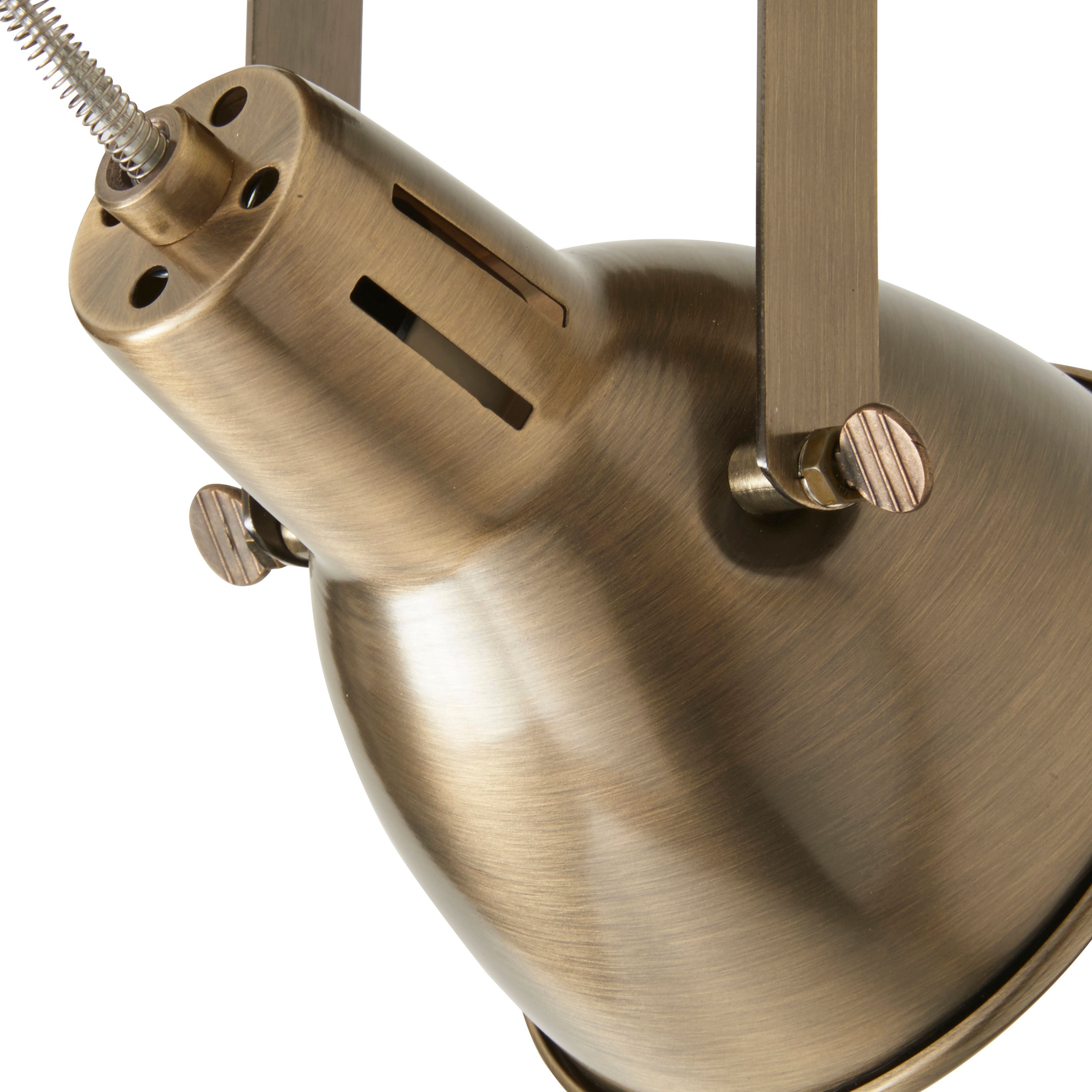 Asterion Antique brass effect Spotlight