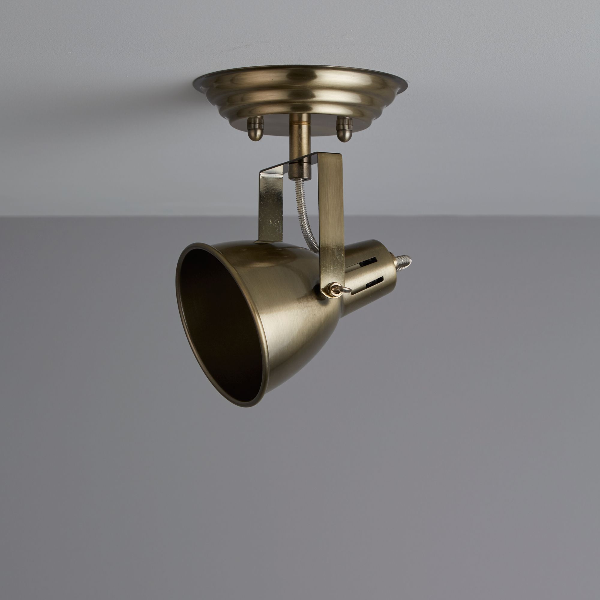 Asterion Antique brass effect Spotlight