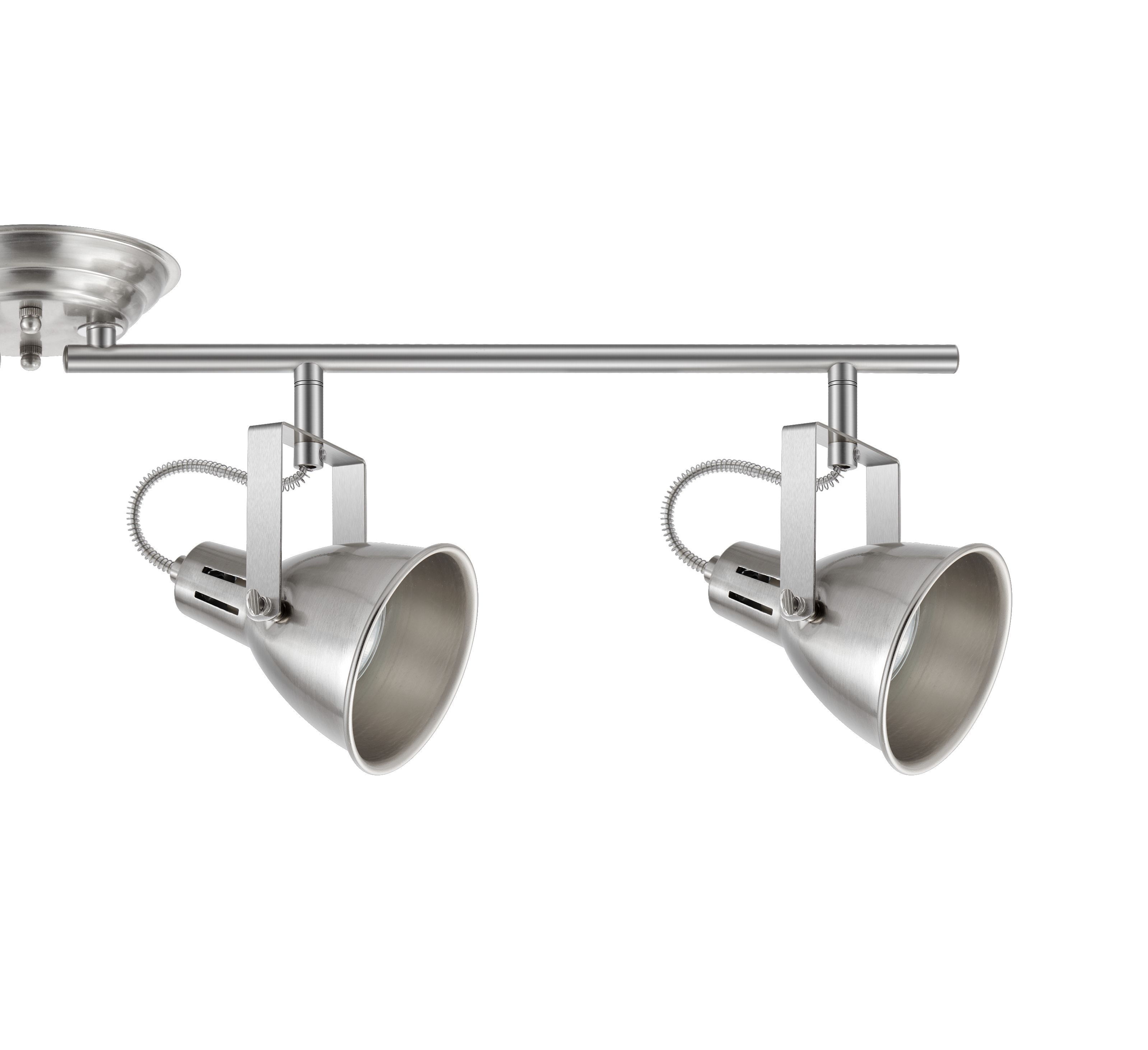 Asterion Tube Satin nickel effect 4 Light Spotlight