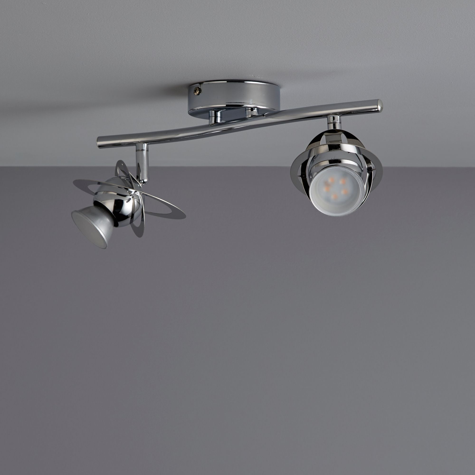 Astraea Chrome effect 2 Light Spotlight
