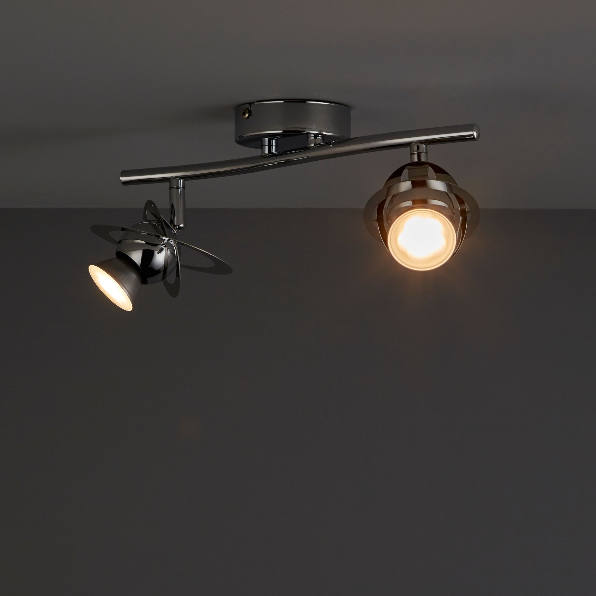 Astraea Chrome effect 2 Light Spotlight