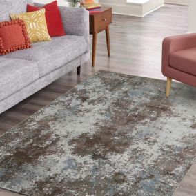 Astro Rust Abstract Large Rug, (L)235cm x (W)160cm