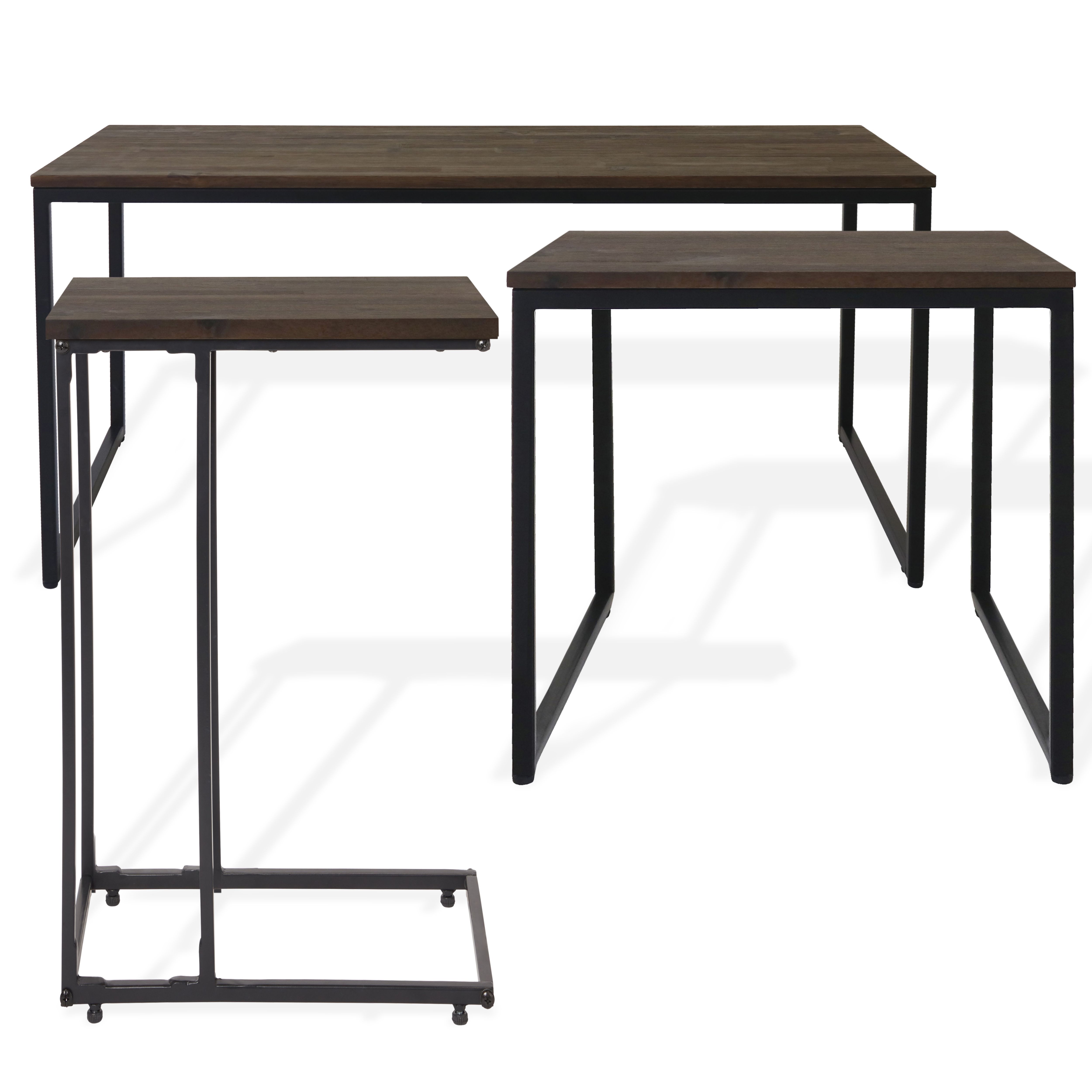 Atico Dark stained wood effect Coffee table (H)45cm (W)50cm