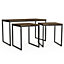 Atico Dark stained wood effect Coffee table & side table Set of 3