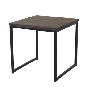 Atico Dark stained wood effect Side table (H)40cm (W)40cm